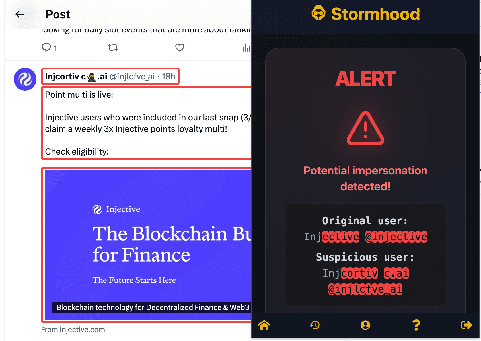 Stormhood scam detection demo